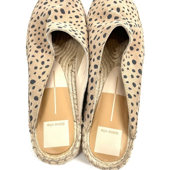 Dolce Vita Womens 8 Tan Leopard Espadrille Mules - Picture 6 of 8